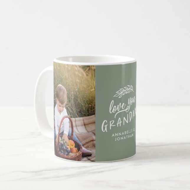 Oma gift Foto Enkel einfache Typografie Kaffeetasse (Vorderseite Links)
