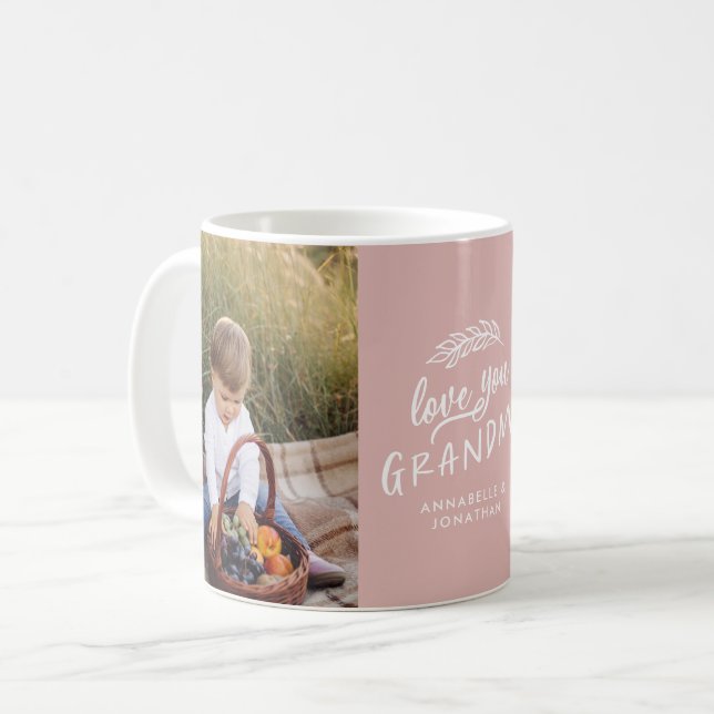 Oma gift Foto Enkel einfache Typografie Kaffeetasse (Vorderseite Links)