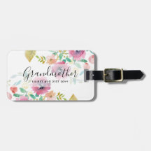 Oma Gift - Hübsch Pflaumenrosa Blume Persönlich