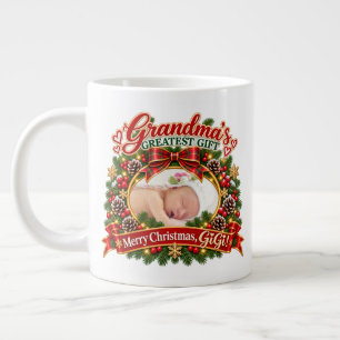 Oma GiGi Weihnachtsbecher mit Foto Jumbo-Tasse
