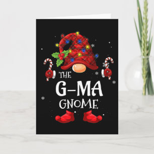 Oma Gnom passendes Weihnachts-Pyjamas für die Fami Karte