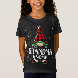 Oma Gnome Buffalo Kariert Matching Family Christ T-Shirt