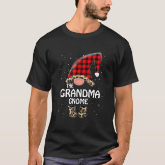 Oma Gnome Buffalo Kariert Matching Family Christ T-Shirt