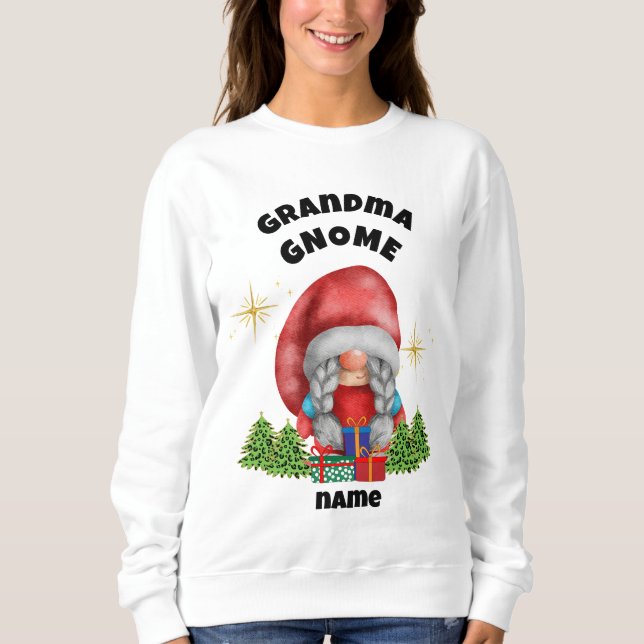 Oma Gnome Weihnachtspulli Sweatshirt (Vorderseite)