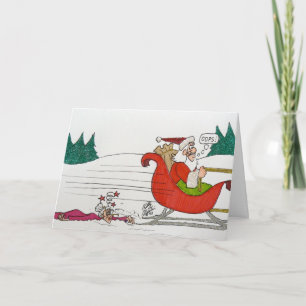 Oma Got Ran Over von einem Rentier Feiertagskarte