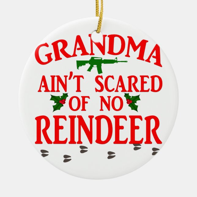 Oma Got rüber Keramikornament (Vorne)
