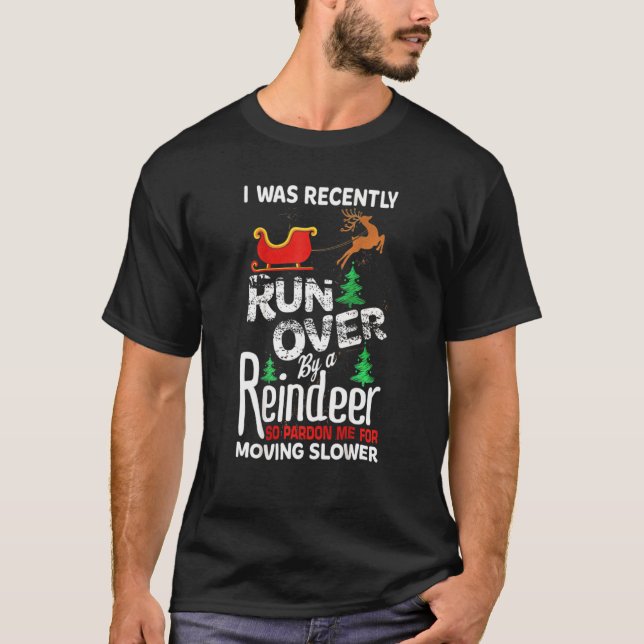 Oma Got von einem Rentierweihnachtsfest überfahren T-Shirt (Vorderseite)