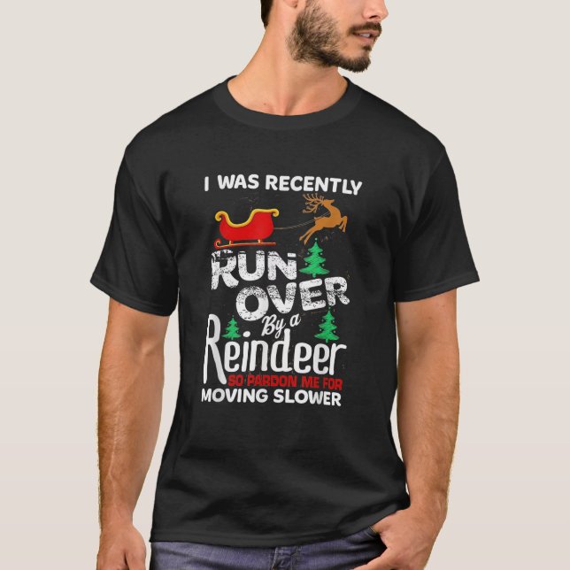 Oma Got von einem Rentierweihnachtsfest überfahren T-Shirt (Vorderseite)