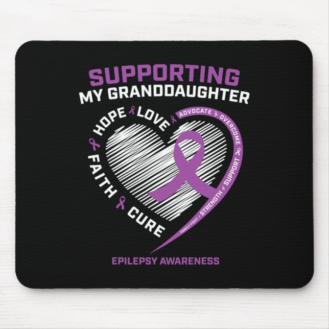 Oma Grandpa Geschenk Lila Enkeltochter Epilepsie Mousepad (Vorne)