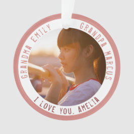 Oma Grandpa Weihnachtsfeiertag Foto Keepake Ornament