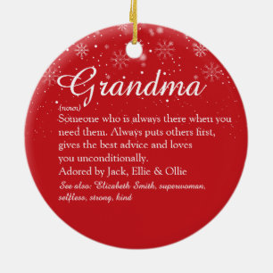 Oma Großmutter Definition Foto Weihnachten Keramik Ornament