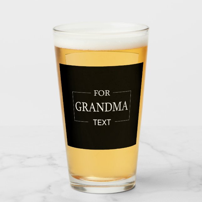 Oma Großmutter Geburtstagsgeschenk Personalisiert Glas (Vorne (Gefüllt))