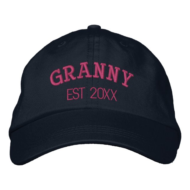 Oma Großmutter Personalisiertes Geschenk Benutzerd Bestickte Baseballkappe (Vorderseite)