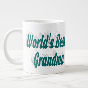 Oma-Grüne Halbtypografie Jumbo-Tasse
