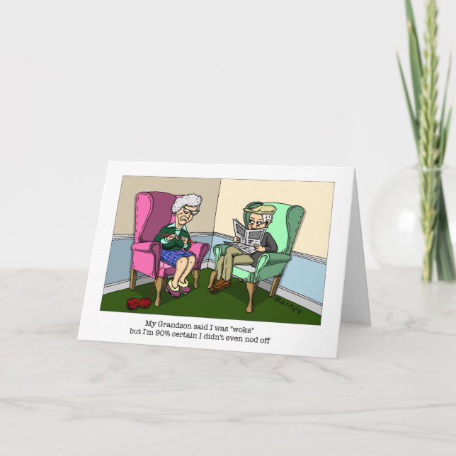 Oma-Grußkarte geweckt Karte (Vorderseite)