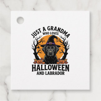 Oma Halloween Labrador Lustig Vintage_1 Geschenkanhänger