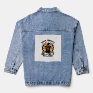 Oma Halloween Labrador Lustig Vintage_1 Jeansjacke