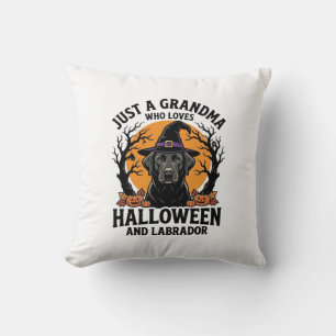 Oma Halloween Labrador Lustig Vintage_1 Kissen