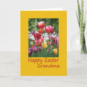 Oma Happy Oaster Tulip Karte