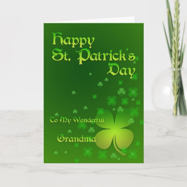 Oma, Happy St Patrick's Day Card Karte (Vorderseite)