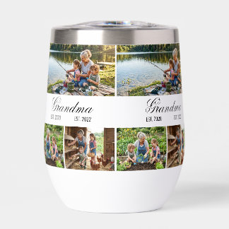 Oma hat Familiens Foto-Collage Erinnerungsstück ge