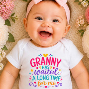 Oma hat gewartet Farbige Baby-Bodystrampler Baby Strampler