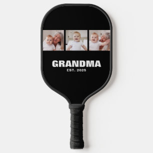 Oma hat modernes, fettes, schwarzes 3-Foto eingeri Pickleball Schläger