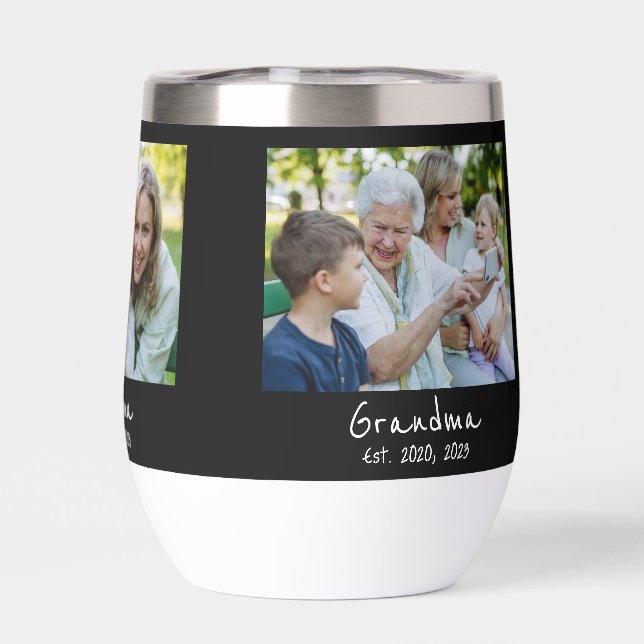 Oma hat modernes Skript Schwarz 3 Foto (Rückseite)