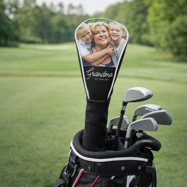 Oma hat modernes Skriptfoto eingerichtet Golf Headcover (Von Creator hochgeladen)