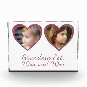 Oma hat rosa Herzen Custom Kinder Foto eingerichte