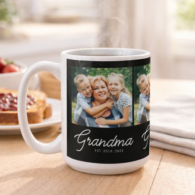 Oma hat Skript Schwarz Foto eingerichtet Kaffeetasse (Von Creator hochgeladen)