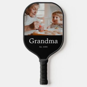 Oma hat Spaß Foto-Geschenk eingerichtet Pickleball Schläger