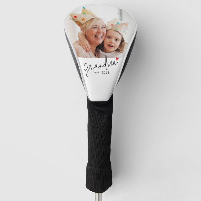 Oma hat Spaß-Skript-Foto gegründet Golf Headcover (Vorderseite)