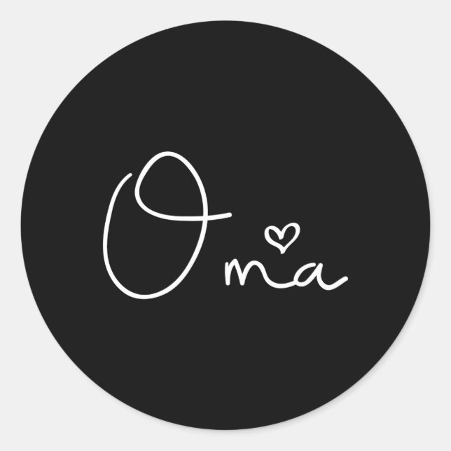 Oma He for Ger Oma Runder Aufkleber (Vorderseite)
