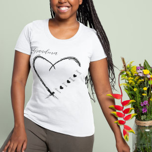 Oma Heart Grandkids Name minimal simpel T-Shirt
