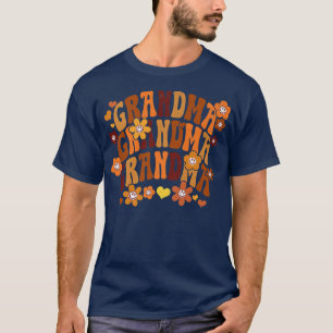 Oma Herbst Vintag Retro Groovie Hippie Fl T-Shirt