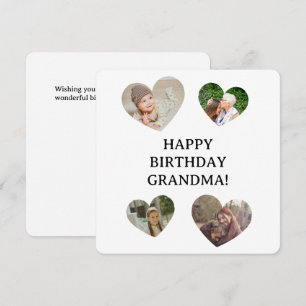 Oma Herzen Foto-Collage Personalisierter Geburtsta Karte