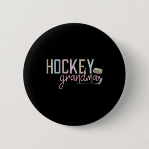 Oma Hockey Design Süße Eishockeyfans Button