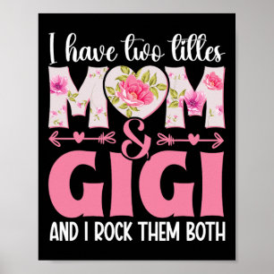 Oma ich habe zwei Titel Mama und Gigi Poster