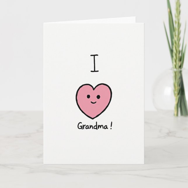 Oma Ich Liebe Dich Karte (Vorderseite)