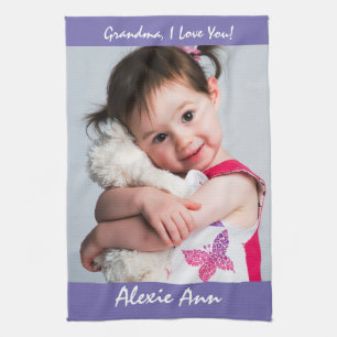 "Oma, ich liebe dich" Name personalisieren, Periwi Geschirrtuch