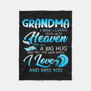 Oma ich liebe vermisse dich im Himmel gib eine gro Fleecedecke