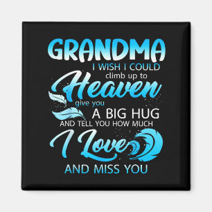 Oma ich liebe vermisse dich im Himmel gib einen gr Magnet