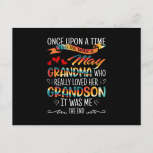 Oma im Mai, die ihre Enkel wirklich liebte Postkarte