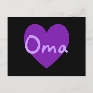 Oma in Purple Postkarte
