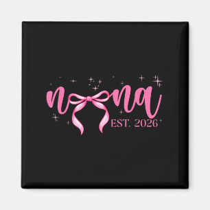 Oma ist 2026 Coquette Bogen Mama Baby Ankündigung Magnet