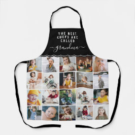Oma ist die beste Schwarze Koch-FotoCollage Schürze