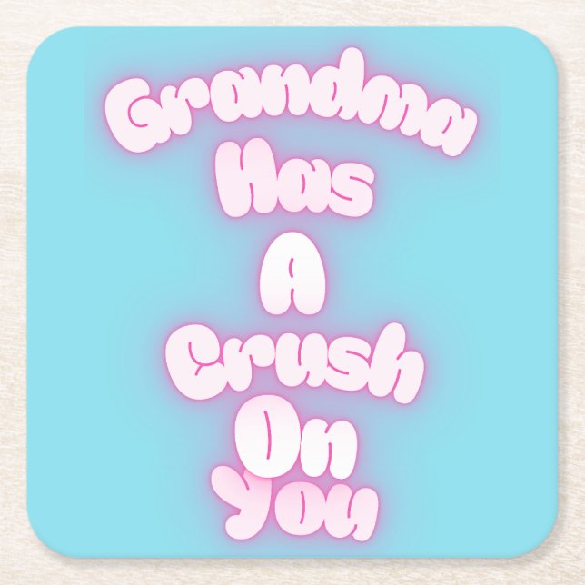 Oma ist in dich verknallt rechteckiger pappuntersetzer (Vorderseite)