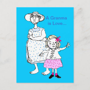 Oma ist Liebe Postkarte