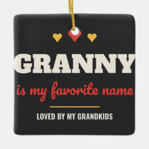 Oma ist mein Lieblingsname Keramik Quadrat Ornamen Keramikornament
